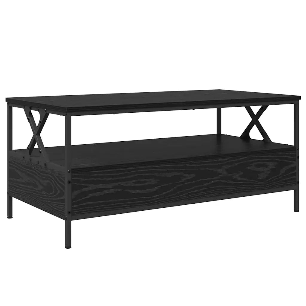vidaXL Tavolino da salotto with Drawer Rovere nero 100 x 51 x 45 cm