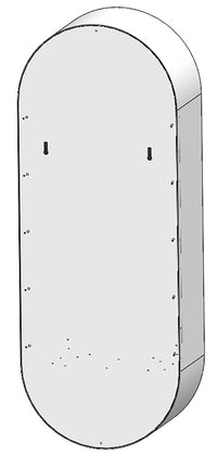 Camino a Bioetanolo da Parete 50x25x130 cm Incyrcle Slim Vert Bianco