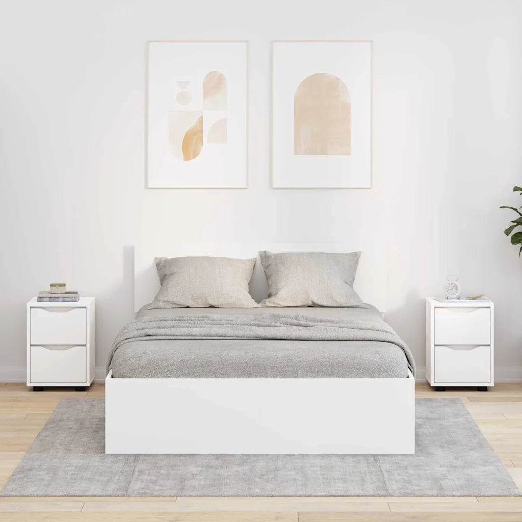 Comodini 2 pcs Bianco 30,5 x 30 x 43 cm Legno multistrato