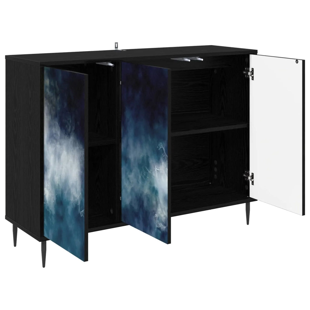 Credenza RAALTE Rovere Nero 102 x 33 x 76 cm 8006972