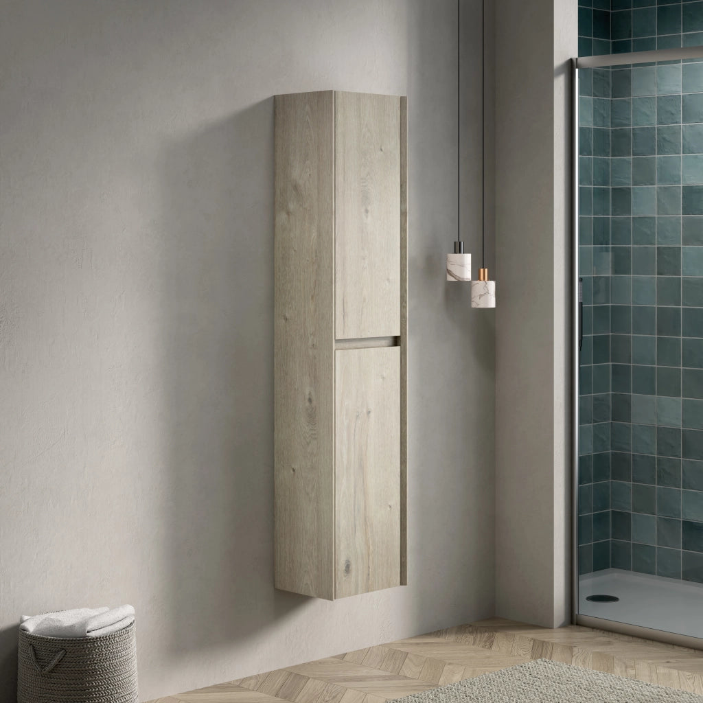 ARMADIO BAGNO a 2 ante in Plywood Off White