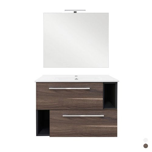 Base sospesa mobile bagno 80 cm MODC Noce