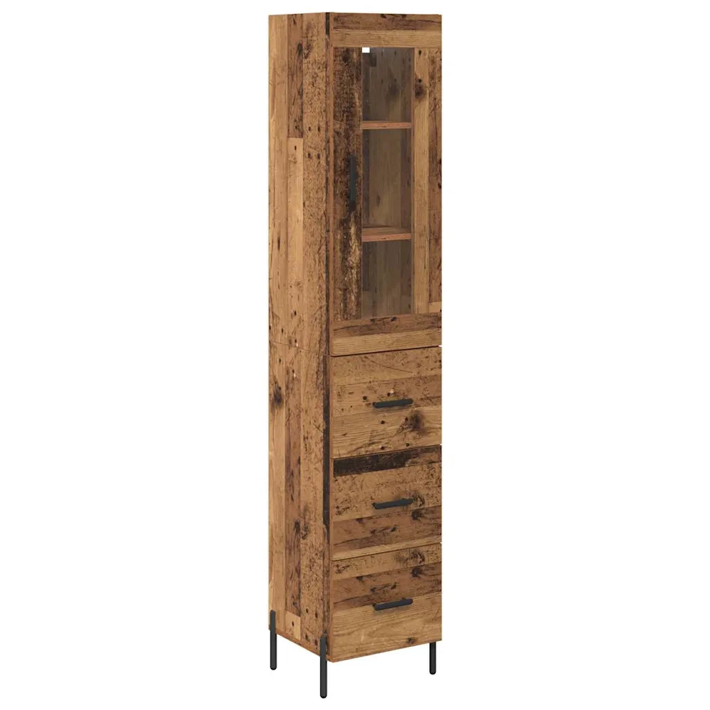 Credenza-Buffet-Armadio da cucina Legno vecchio 34,5 x 34 x 180 cm Legno multistrato 559144