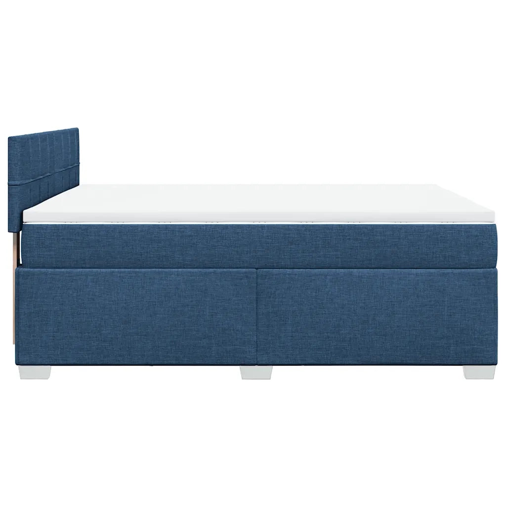 Giroletto a Molle con Materasso Blu 140x190 cm in Tessuto