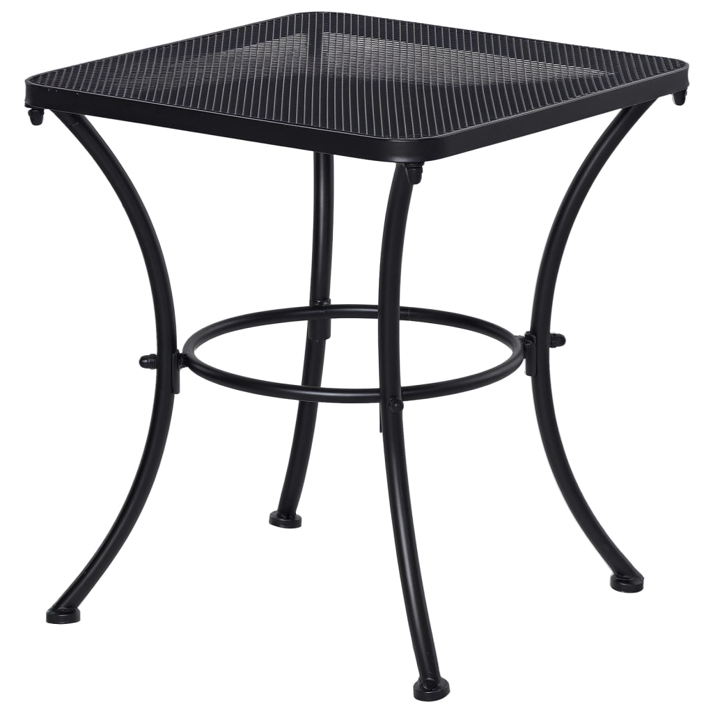 Tavolino da giardino ¨C Zephmum ¨C Rettangolare 45x45x50 cm Nero Metallico
