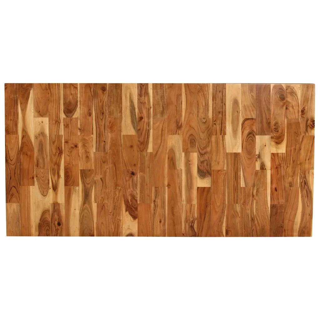 Set Tavolo da Pranzo 7 pz Legno Massello di Acacia e Mango 275333