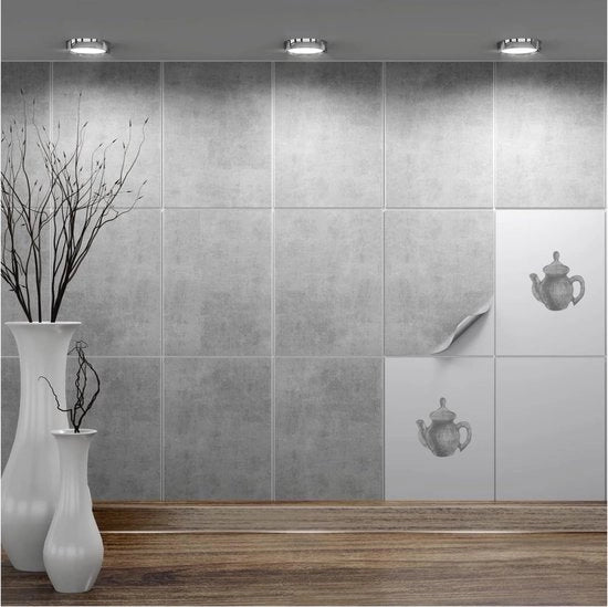Tegelstickers autoadesivi 15x20 cm - Resistenti alle graffi e impermeabili per bagno, cucina e toilette | 10 pezzi