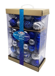MAURY'S KING SET DA 74 PEZZI DI SFERE E PENDENTI SILVER E BLU