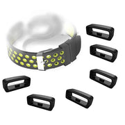 Cinturino orologio da polso con 6 pezzi - Cinturino orologio da polso in silicone - Supporto orologio da polso - Diametro 22 mm - Cinturino orologio da polso nero - Esperienza di chiusura comoda