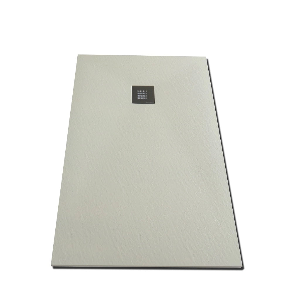 Piatto doccia marmoresina pieno gelcoat rettangolare avorio crema h.2,8cm Doliso Elostone Avorio,100x100   cm