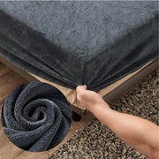 Hoeslaken donkergrijs letto matrimoniale premium - Piumino teddy - Sacca da 30 cm - Lenzuola morbide - 120 x 200 cm