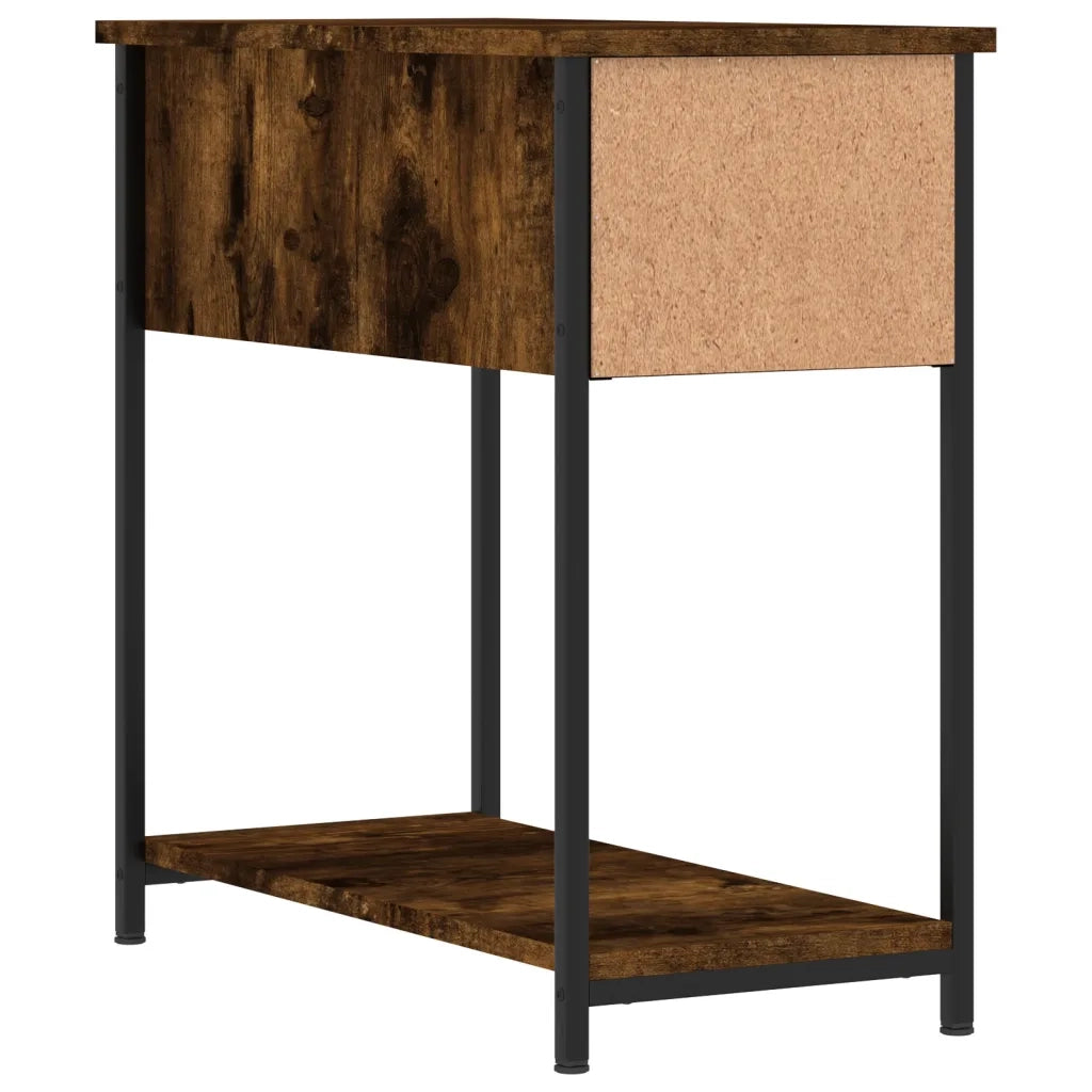 Set di 2 Comodini | Armadio da Notte | Mobiletto da notte Rovere Fumo 30x60x60 cm in Legno Multistrato