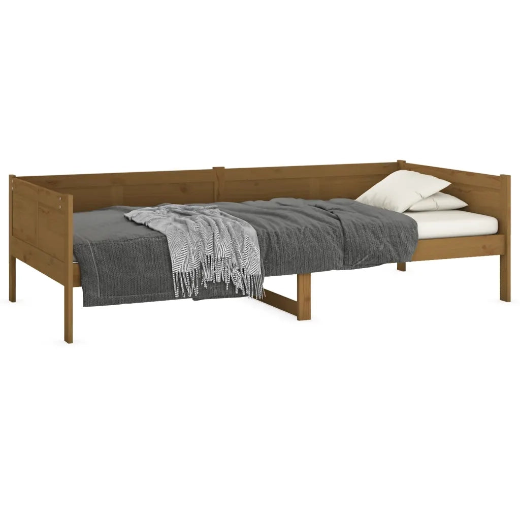 Letto singolo | Letto per adulti | Dormeuse Ambra in Legno Massello di Pino 90x190 cm