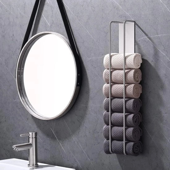 Sostegno per tovagliolo - autofissante - 60 cm - acciaio inox - nickelato