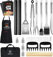 Set di accessori BBQ in acciaio inossidabile per il giardino e il campeggio - Regalo per il padre