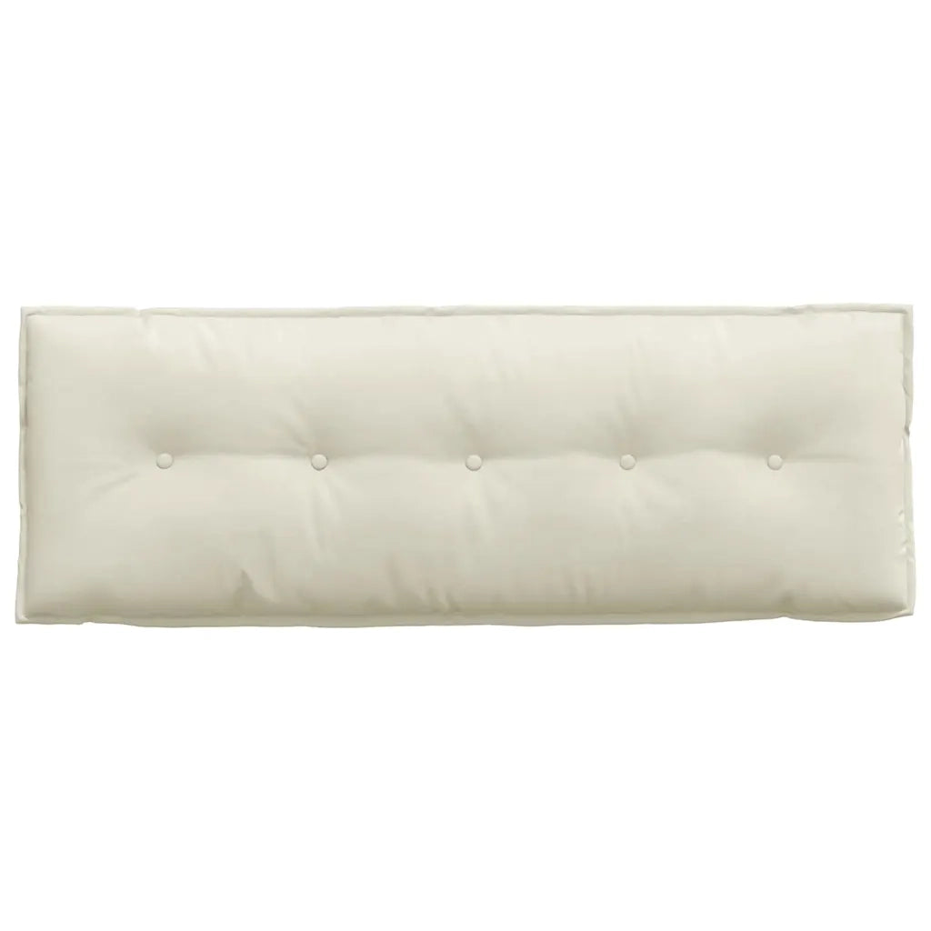 Cuscino per Schiena Crema 140 x 50 cm Tessuto in Cords