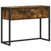 Tavolino | Tavolo laterale Quercia Fumosa 100 x 36 x 75 cm Legno multistrato