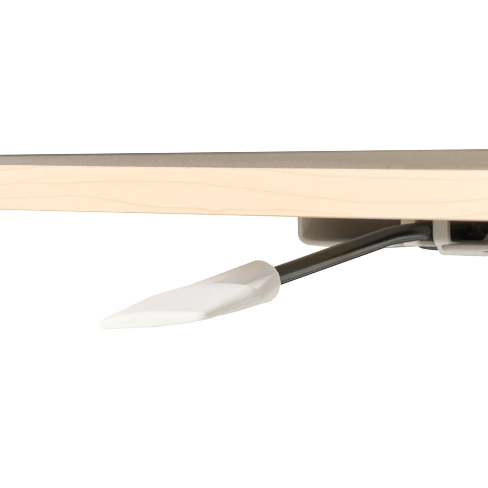 Scrivania mobile regolabile manualmente per laptop ufficio moderno 65 x 48 cm Struttura in acciaio marrone chiaro e bianco