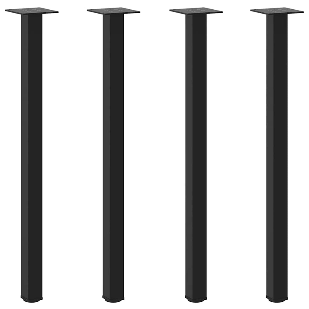Set di 4 gambe per tavolo consolle geometriche regolabili 72-74 cm in acciaio verniciato a polvere nero 02_0056753