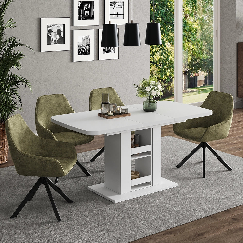 Vicco tavolo da pranzo allungabile Bianco 120 x 80 cm