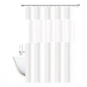 Trade Shop - Tenda Doccia Vasca Impermeabile Antimuffa Bianco Giuntura 180 X 200 Cm 3d 52133 -