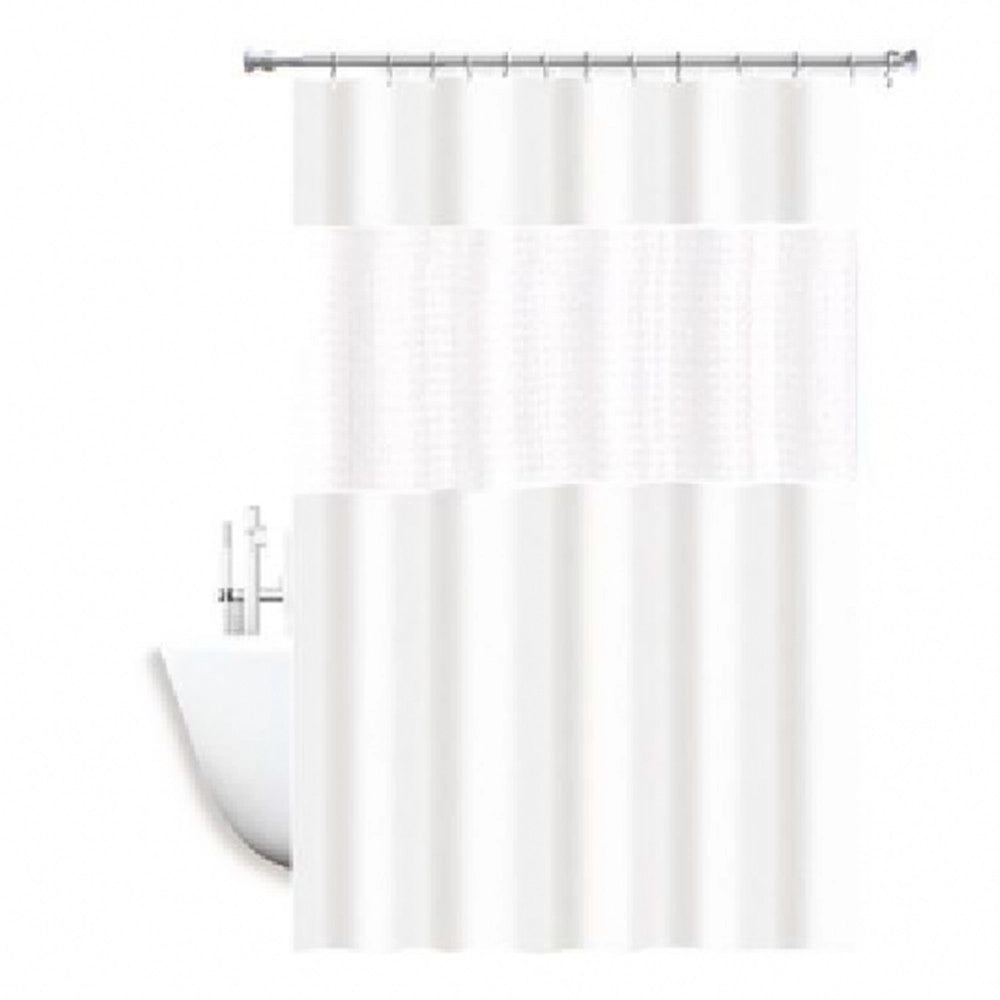 Trade Shop - Tenda Doccia Vasca Impermeabile Antimuffa Bianco Giuntura 180 X 200 Cm 3d 52133 -