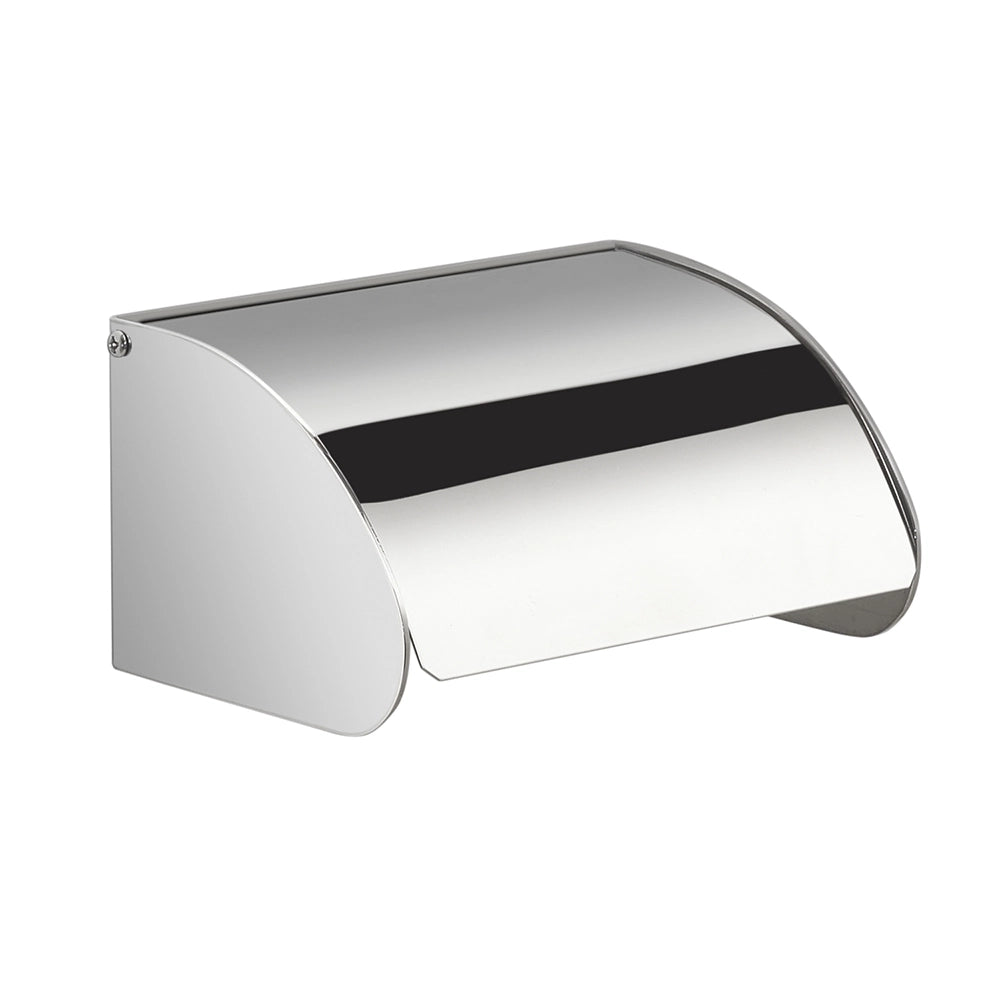 Portarotolo a muro Gedy con copertura in acciaio inox cromato | Project