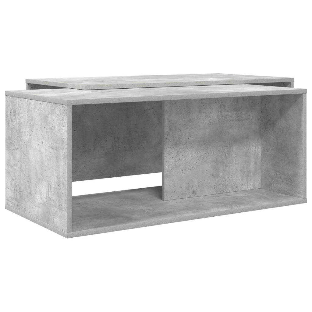 Set di Tavolini da Caffè 2 pcs Grigio cemento Legno multistrato 8000263
