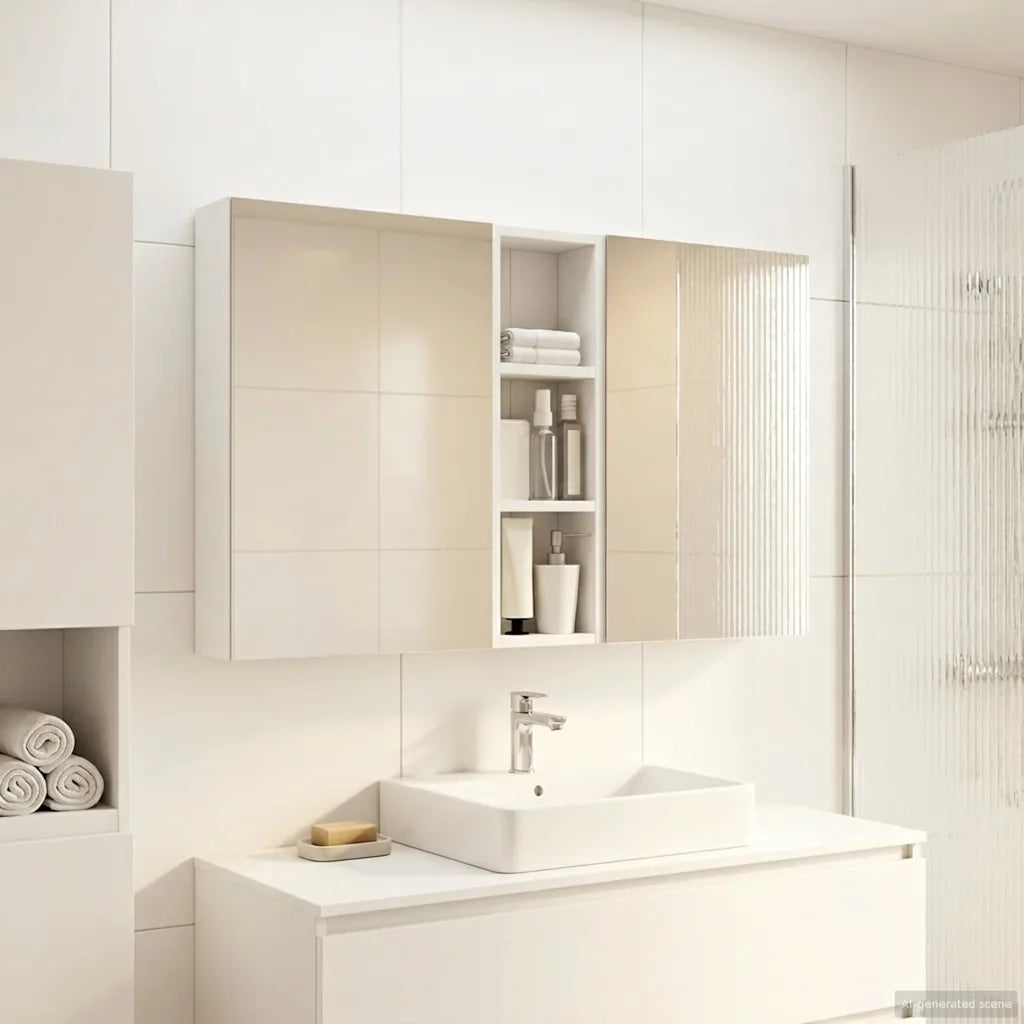 Set di Armadi da Bagno con porta 3 pcs 100 x 10,5 x 60,5 cm 3403696