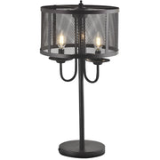 Lampada da tavolo nera SOHO E14x3 Polux metallo/vetro