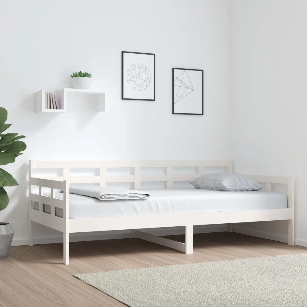 Dormeuse Bianca in Legno Massello di Pino 90x190 cm 820368