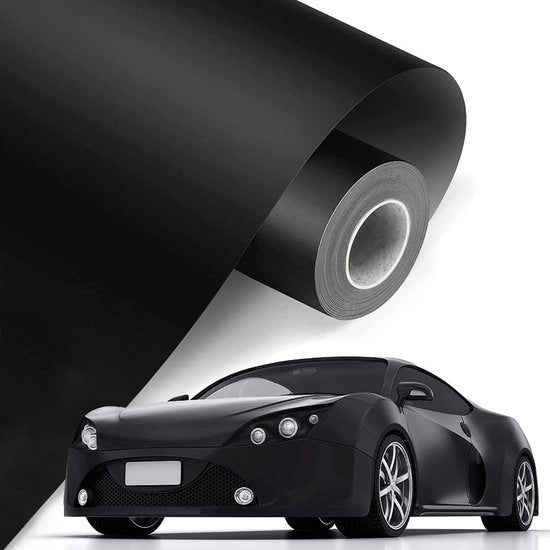 Foglia autoadesiva nero selfadesivo - 3 m x 30 cm foglio autoadesivo - Decorazione auto e moto DIY.