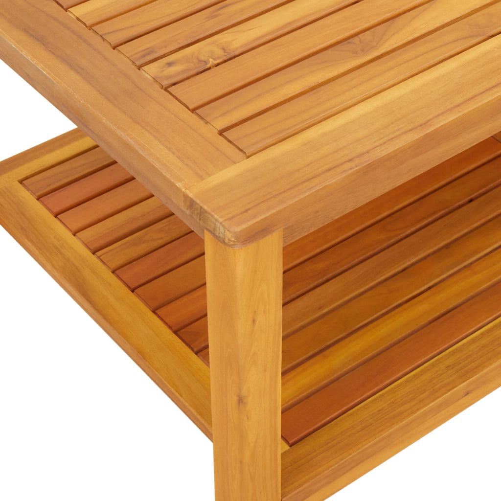 Tavolino da caffÃ¨ 110x55x45 cm in legno massello di acacia