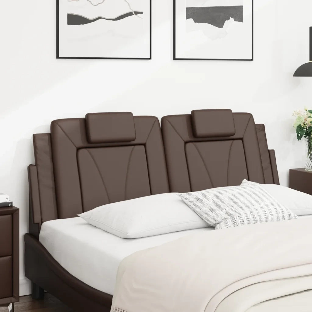 Cuscino Testiera Viana Marrone 140 cm in Similpelle 374792