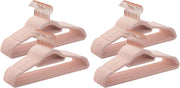 SONGMICS Grucce Vellutate, Set di 60, Grucce Antiscivolo con Gancio Girevole in Colore Oro Rosa, Spessa 0,6 cm, Salvaspazio, Lunga 45 cm per Cappotti, Camicie, Gonne, Pantaloni, Rosa Chiaro CRF021PK60