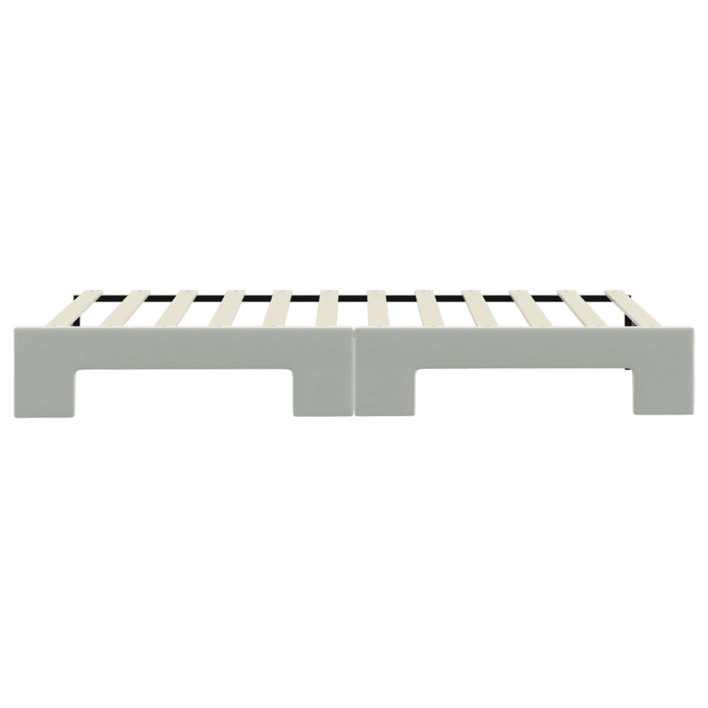 Divano Letto con Letto Estraibile-Sofa Letto-Daybed Grigio Chiaro 90x200 Velluto 757629