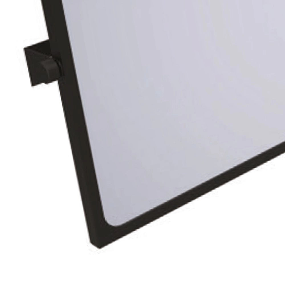 Specchio reclinabile serie leonardo 46x56 cm nero opaco