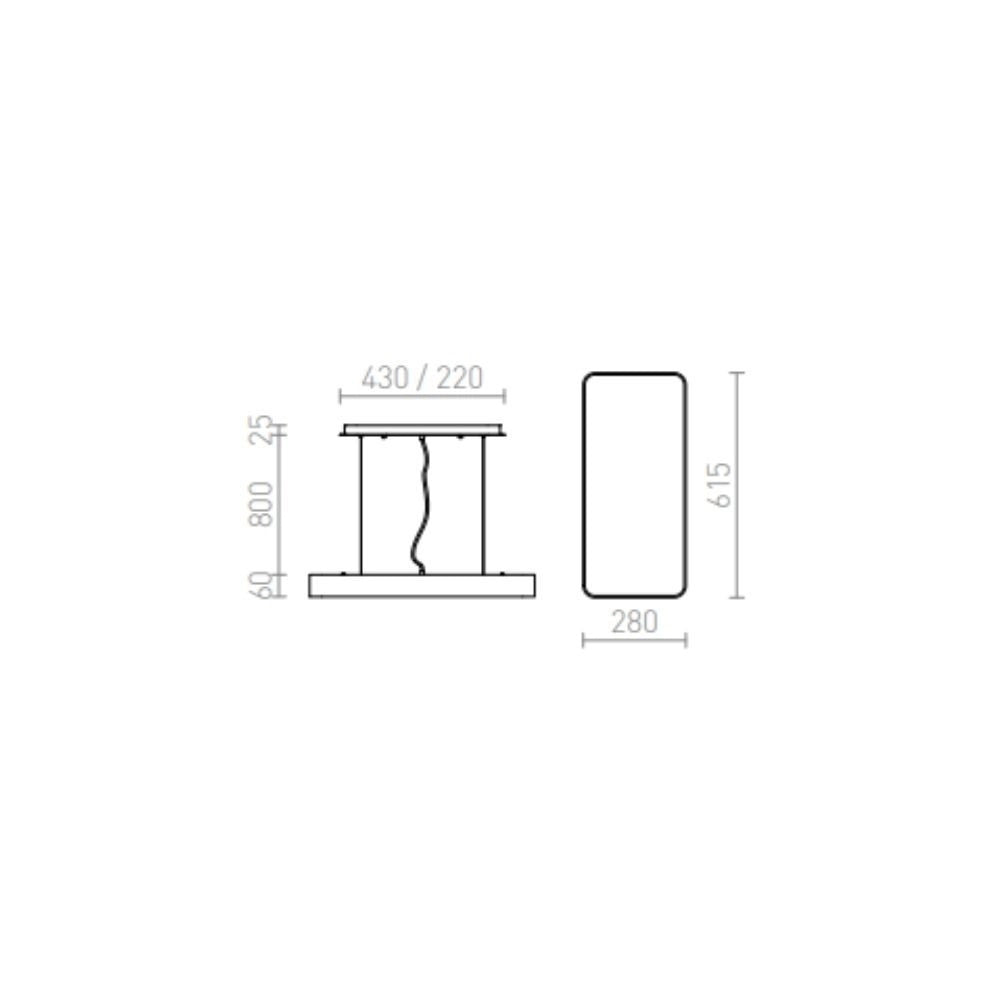Lampadario plafoniera MENSA RC a sospensione bianco 230V LED 36W 3000K