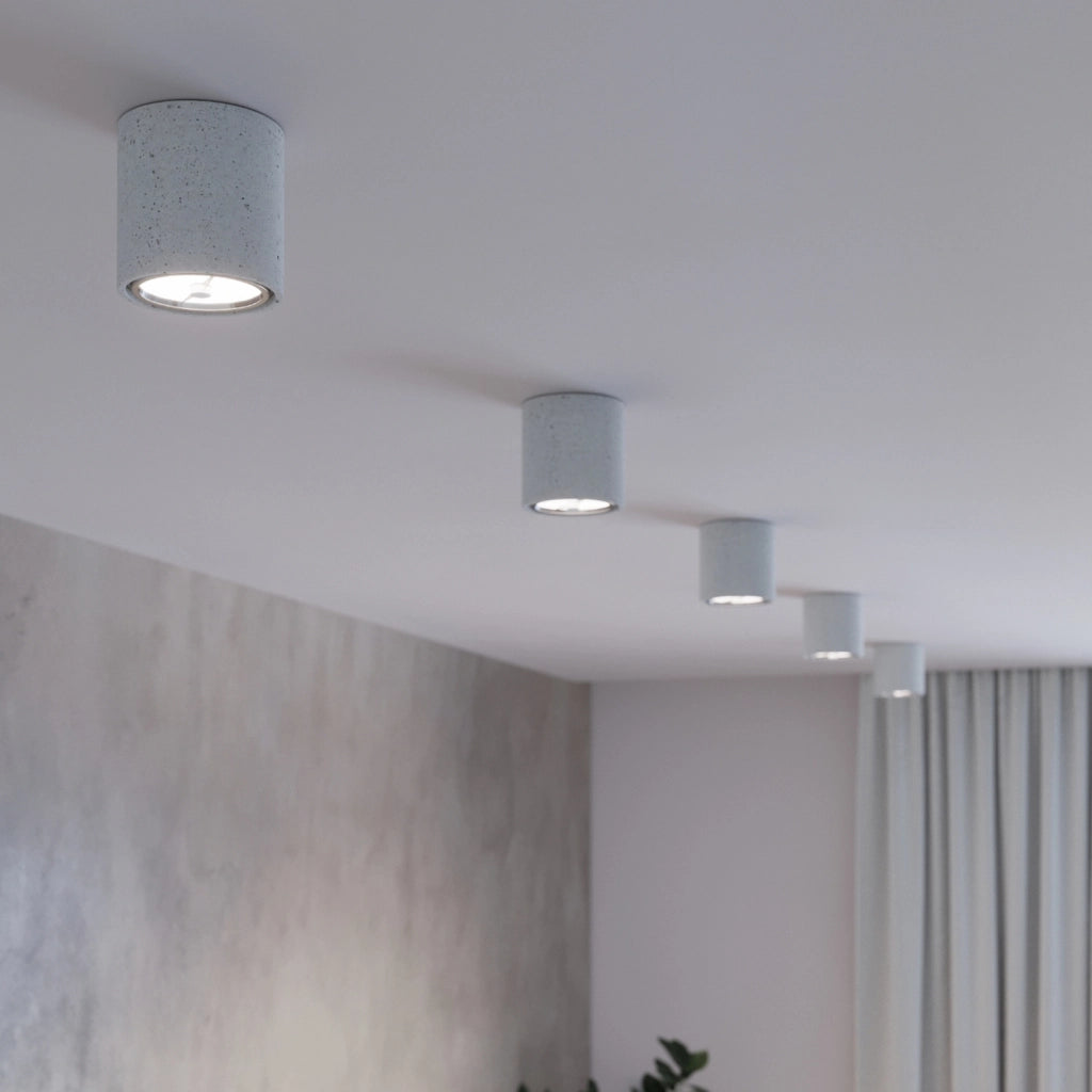 Faretto da soffitto DORINO 140 cemento grigio GU10