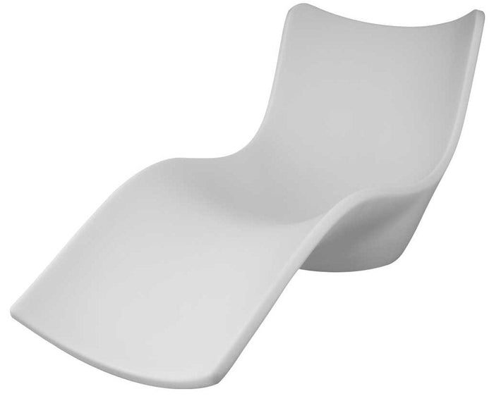 Lettino Chaise Longue da Giardino 212x89x103 cm in Polietilene Sined  Cassiopea Bianca