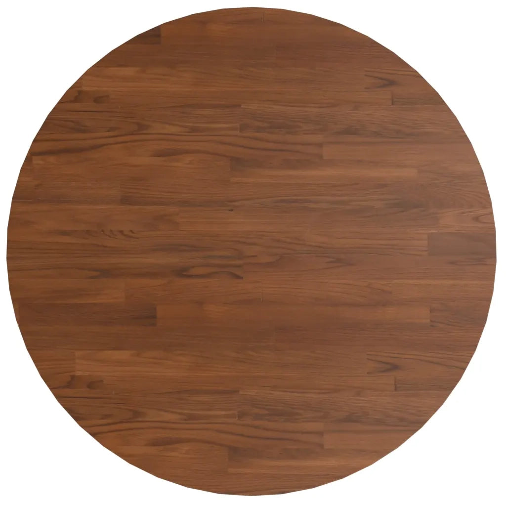 Piano Tavolo Rotondo Marrone Scuro Ã˜70x1,5 cm Rovere Trattato cod mxl 78234