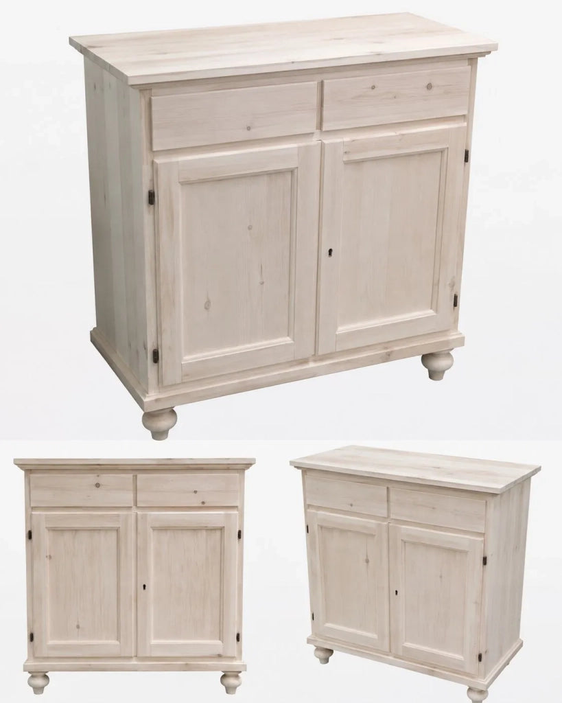 Madia credenza in legno 2 porte grezzo l.90 p.40 h.94 (954) - Mobili 2G