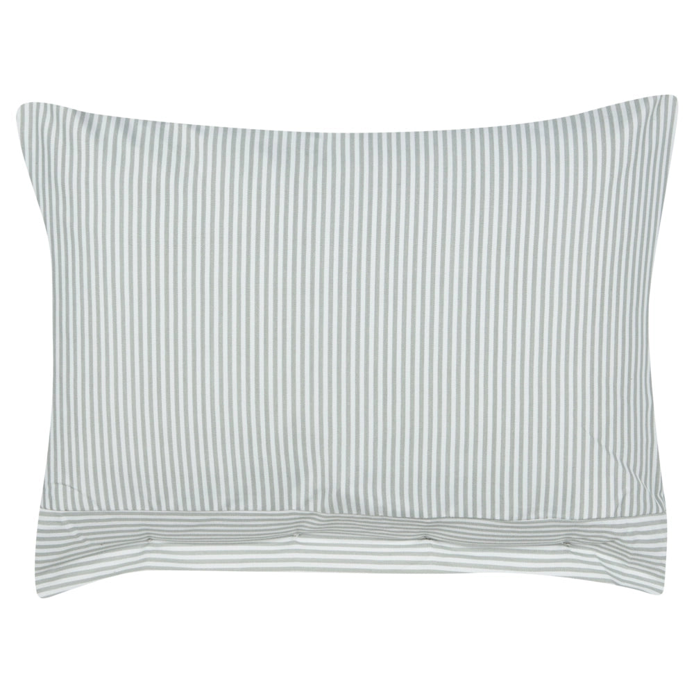 Cuscino decorativo verde e bianco a righe quadrato con Bottoni 40 x 60 cm stile moderno