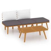 Set Divani da Giardino 4 pz | Set Salotto da Giardino con Cuscini in Massello di Acacia