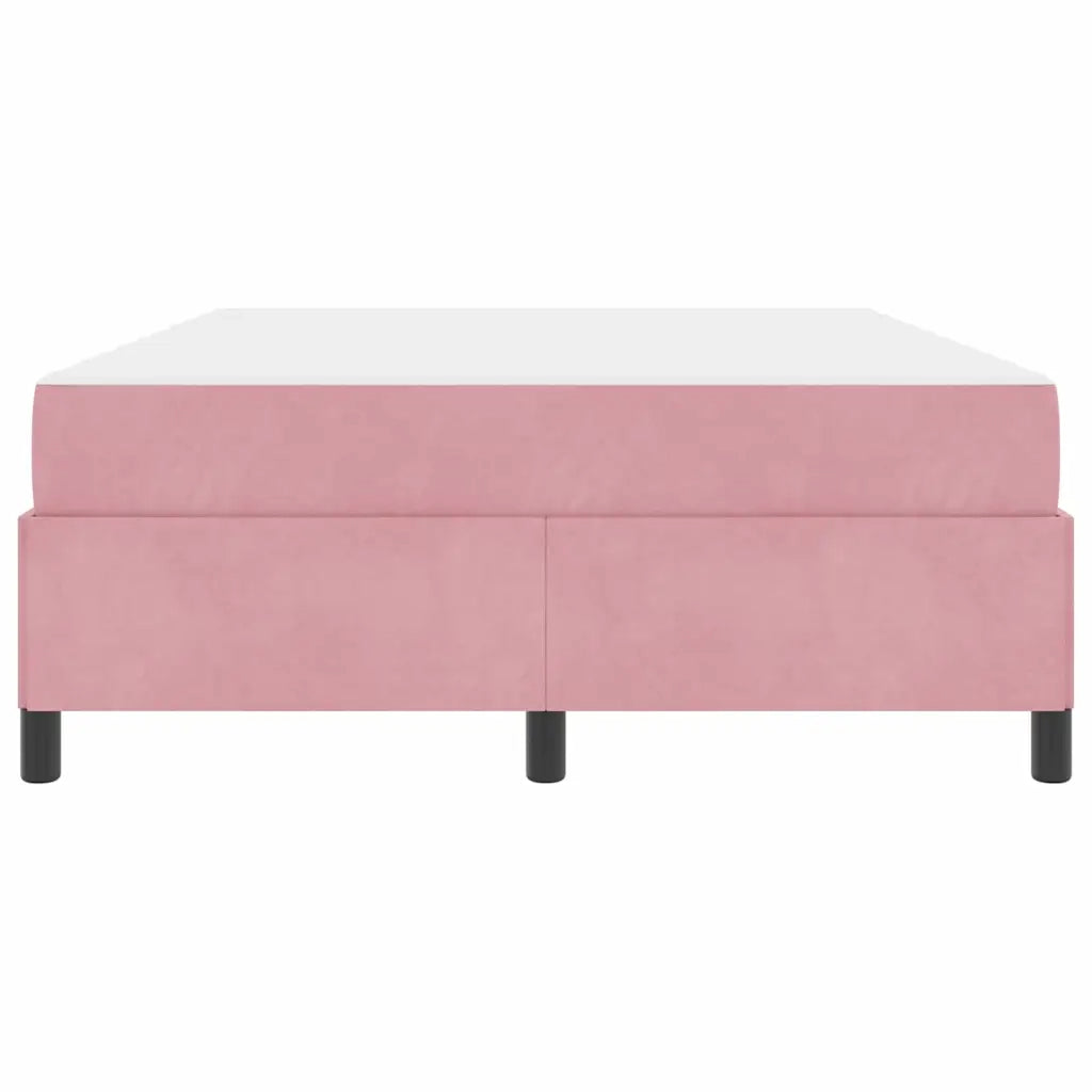 Struttura del letto con materasso Rosa 140 x 190 cm Tessuto