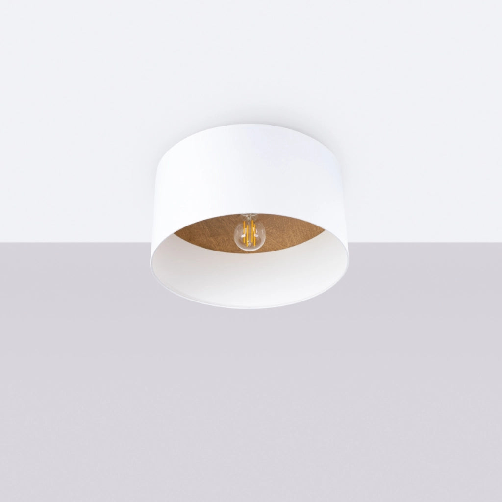 Lampada da soffitto TELESTO bianco/marrone chiaro