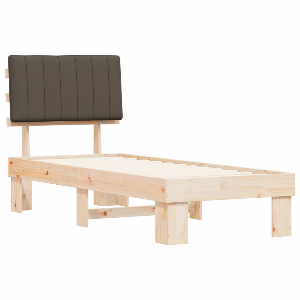 Letto con Testiera Rivestita Talpa 75 x 190 cm Pino massello 877532