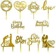 Decorazione per Torte Happy Birthday - 10 pezzi per decorazione di festa