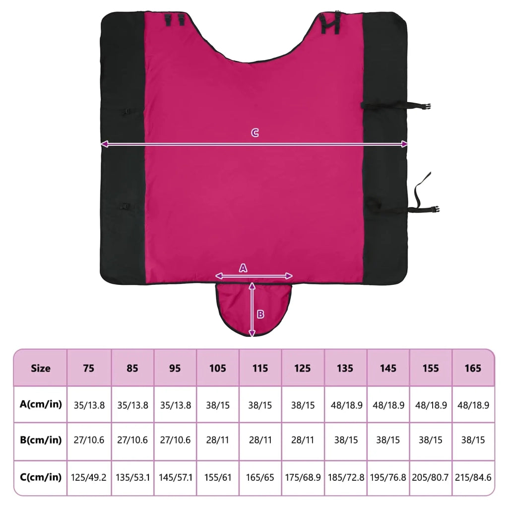 Coperta per Cavalli Rosa e Nero 115 cm Poliestere CFW1553532