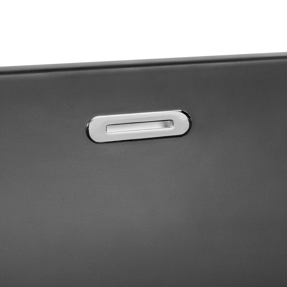 Vasca da bagno angolare destra in acrilico nero opaco 170 x 80 cm Finitura scanalata Bagno in stile moderno